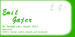 emil gajer business card